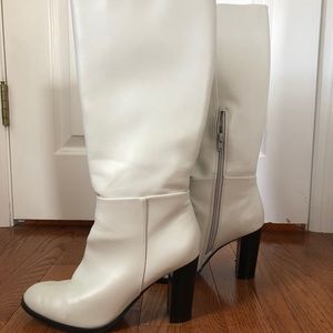 White high top boots